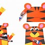 Image result for Tiger Paper Bag Puppet Template