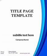 Image result for Blank Title Page Templates