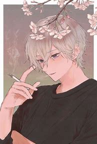 Image result for Cute Anime Boy Smoking