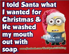 Image result for Minion Christmas Quotes