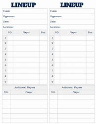 Image result for Softball Team Line Up