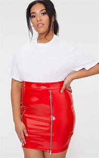 Image result for Plus Size Vinyl Skirt
