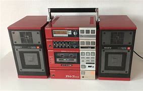 Image result for Red Sony Boombox