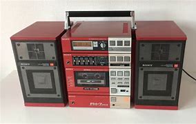 Image result for Red Sony Boombox