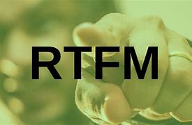 Image result for Rtfm Sign