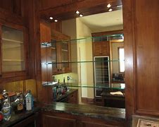 Image result for Bar Mirror with Glass Rack