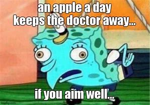 Image result for An Apple a Day Doctor Funny Cartoon Meme