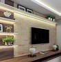 Image result for Images Luxury Room Leather Seating 55-Inch Wall TV
