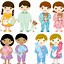 Image result for Children in Pajamas Clip Art
