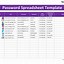 Image result for Password List Template Excel