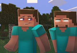 Image result for Minecraft Steve and Herobrine