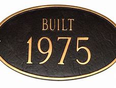 Image result for Aluminum Oval circa Historical Date Signs