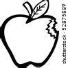 Image result for Bitten Apple Drawing