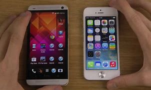 Image result for HTC 1 iPhone 5 Size Compare