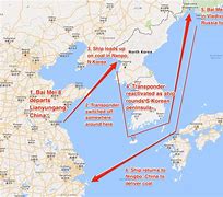 Image result for North Korea Sanctions Map