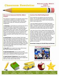 Image result for School Newsletter Templates for Teachers