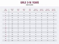 School Uniforms Size Chart Kids Schoolwear Size Guide Next