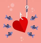 Image result for Black Crissed Fish Hooks Cartoon Heart