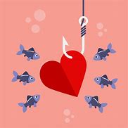 Image result for Heart Fish Hook Ring Clip Art