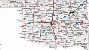 Image result for Oklahoma State Road Maps and Cities