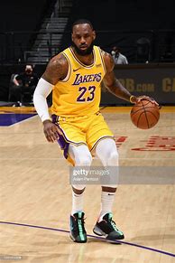 Image result for LeBron James Dribbling Lakers