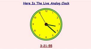 Image result for Live Analog Clock
