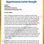 Image result for Sample Appointment Letter Format. Download