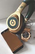 Image result for Dr. Dre Beats Black and Gold