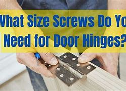 Image result for Door Hinge Screws Size Chart