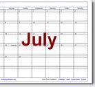 Image result for July Calendar Days