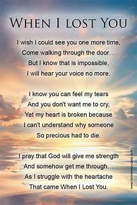 Image result for Memorial Poems for Lost Loved Ones