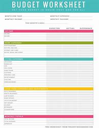 Image result for Household Expense Sheet Template
