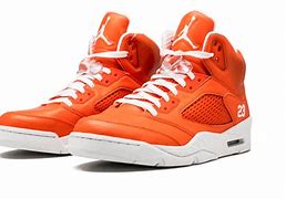 Image result for Orange Jordan 5s