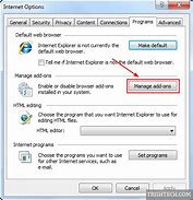 Image result for Manage Add-Ons Internet Explorer 10