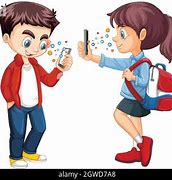 Image result for Children with Phone Drawing