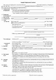 Image result for Employee Contract Form