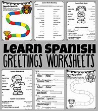 Image result for Free Spanish Worksheets