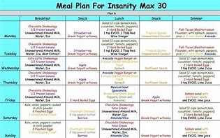 Image result for 30-Day Meal Plan with Nutrition Facts