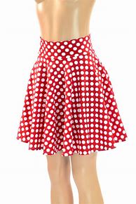 Image result for Polka Dot Skirt Red and White