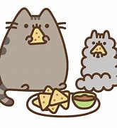 Image result for Pusheen Cat with Food
