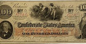 Image result for 1800s 100 Dollar Bill