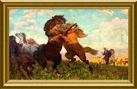 Image result for Mongolian Horse Art