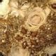 Image result for White Rose and Gold Bride Bouquet