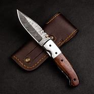 Image result for Damascus Steel Pocket Knife