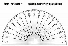 Image result for Half Circle Protractor Print Out