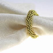 Image result for Beaded Gold Napkin Rings
