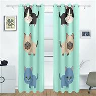 Image result for Curtains with Cat Faces