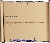 Image result for lacrimable