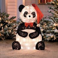 Image result for Panda Christmas Decorations