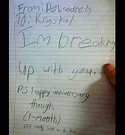 Image result for Breakup Letter Meme